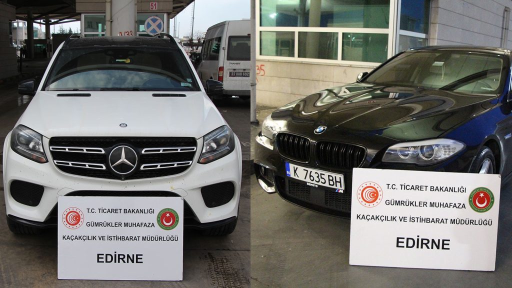 Sahte emeklilik belgesiyle Türkiye’ye sokulmak istenen araçlar yakalandı